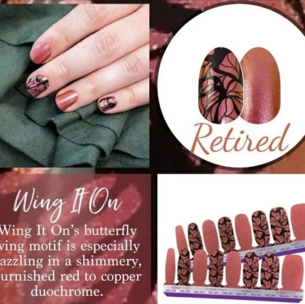 Color Street 🦋 Wing It On - Retired Nail Art Design - Dry Nail Polish!